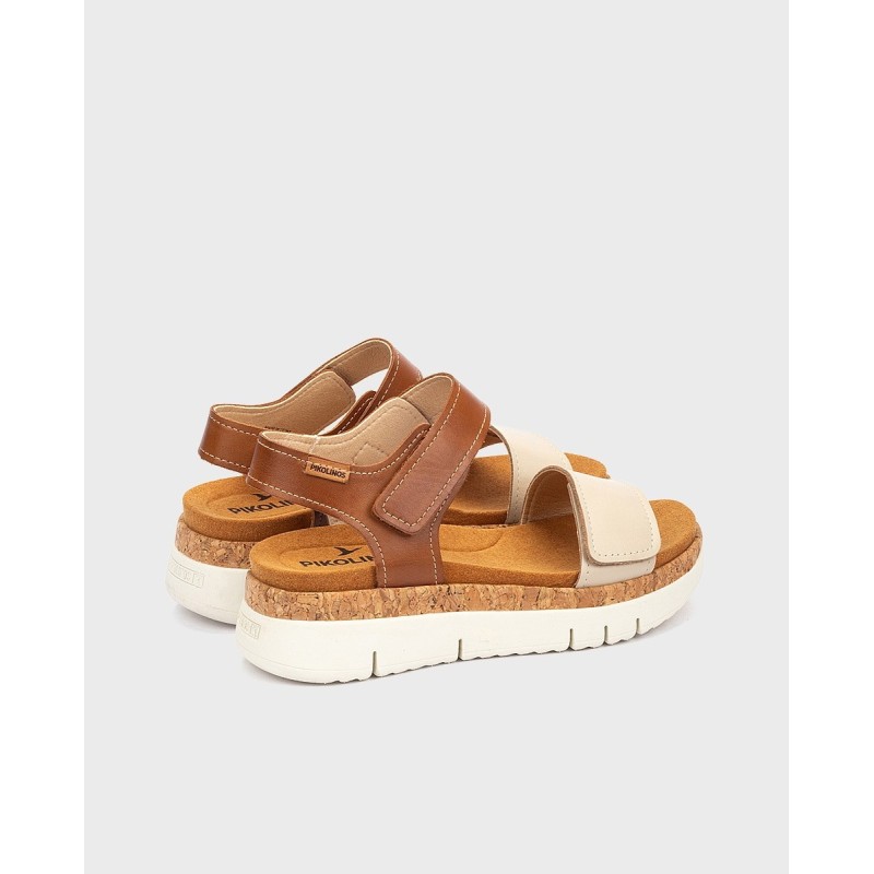 SANDALIA DOS VELCROS MARFIL