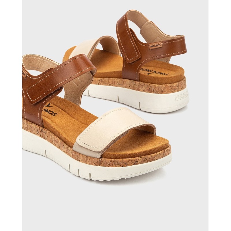 SANDALIA DOS VELCROS MARFIL