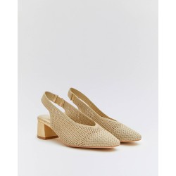 ESTILETTO DESTALONADO TRENZADO GOLD