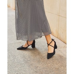 PALA Y TALON CRUZE EMPEINE NEGRO