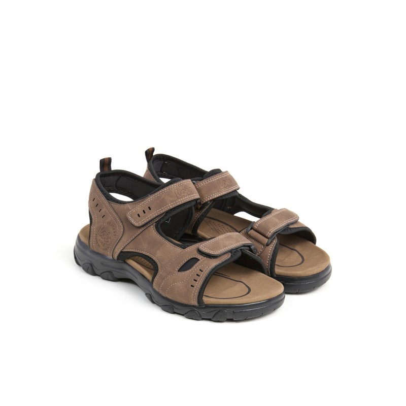 SANDALIA VELCROS MARRON