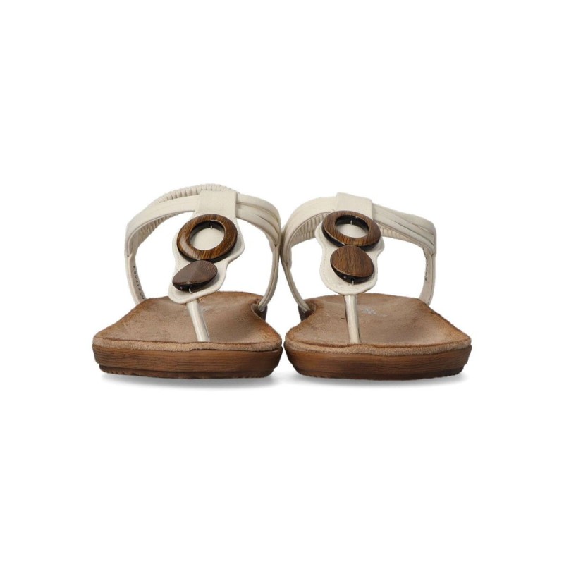 ESCLAVA AROS MADERA BEIGE