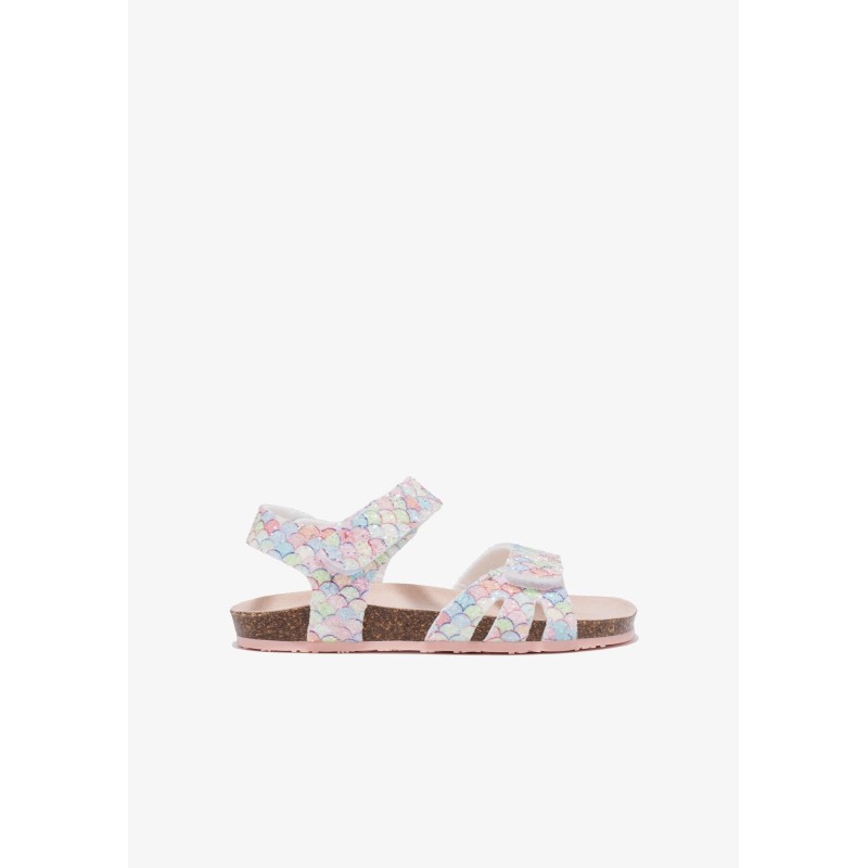 SANDALIA BIO VELCROS CORAZONES MULTI