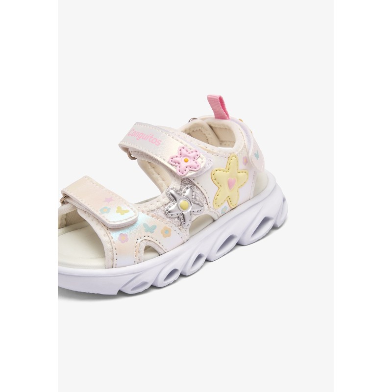 SANDALIA SPORT LUCES VELCROS WHITE