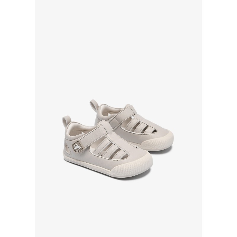 SANDALIA BAREFOOT VELCRO BEIGE