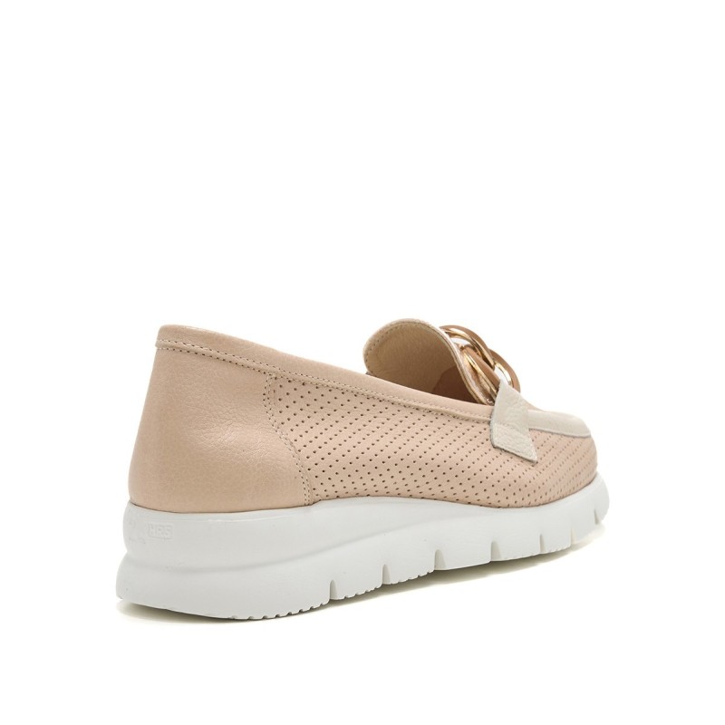 MOCASIN ADORNO CADENA BEIGE