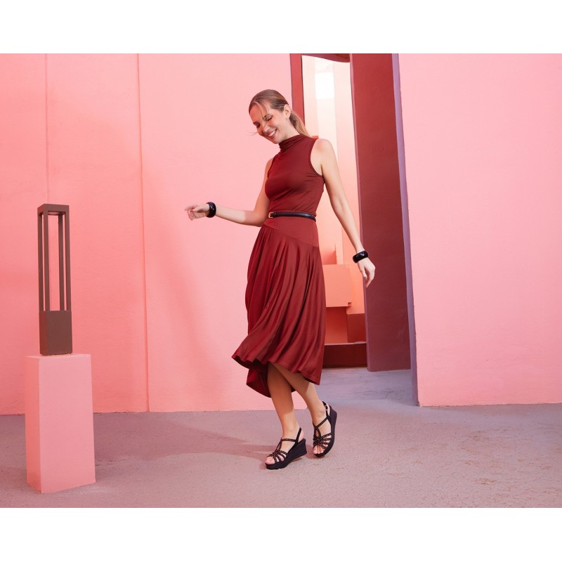 SANDALIA PLATAFORMA NEGRO