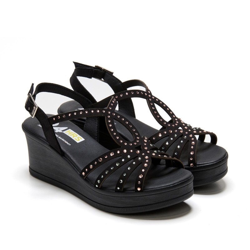 SANDALIA PLATAFORMA NEGRO