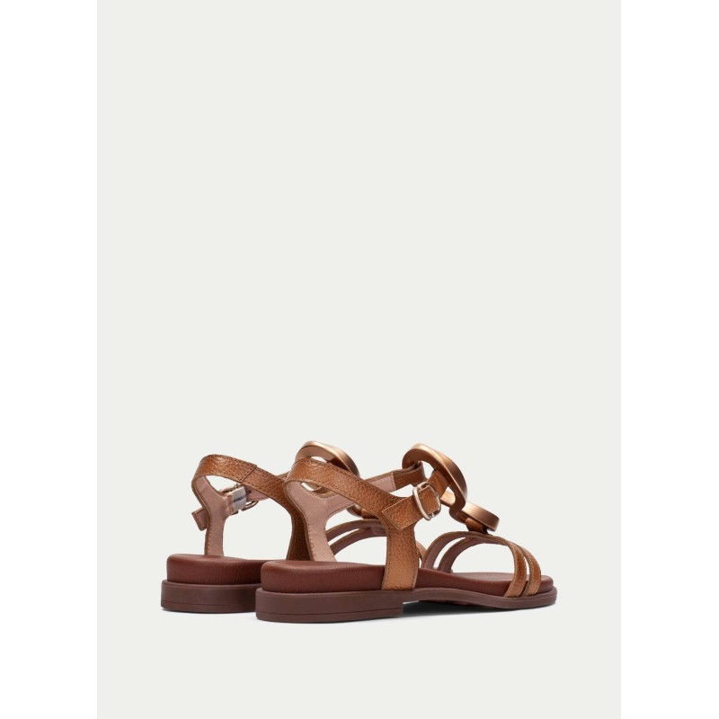 SANDALIA TIRAS OCHO, CUOIO