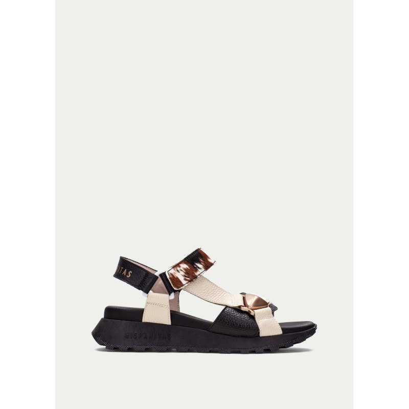 SANDALIA TIRA LATERAL BUTTER-MULTI-BLACK