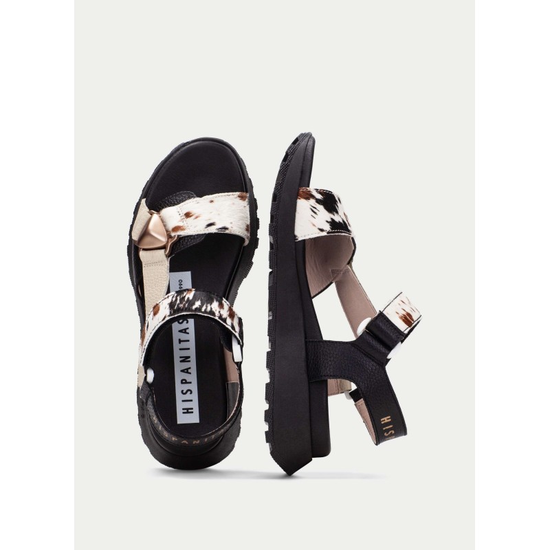 SANDALIA TIRA LATERAL BUTTER-MULTI-BLACK