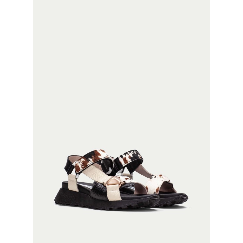 SANDALIA TIRA LATERAL BUTTER-MULTI-BLACK