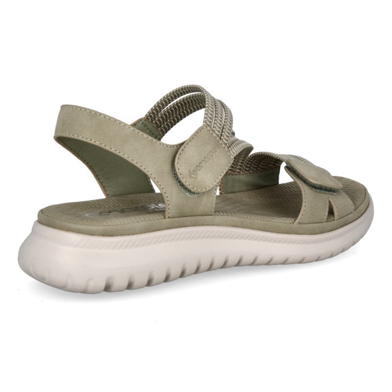 SANDALIA ELASTICOS VELCRO VERDE