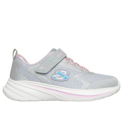 DEPORTIVO ELASTICO Y VELCRO GRIS-ROSA