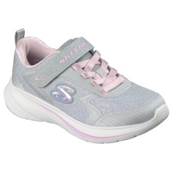 DEPORTIVO ELASTICO Y VELCRO GRIS-ROSA