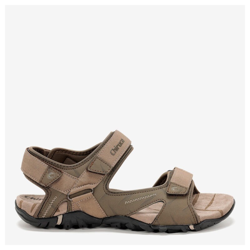 SANDALIA DOS VELCROS MARRON