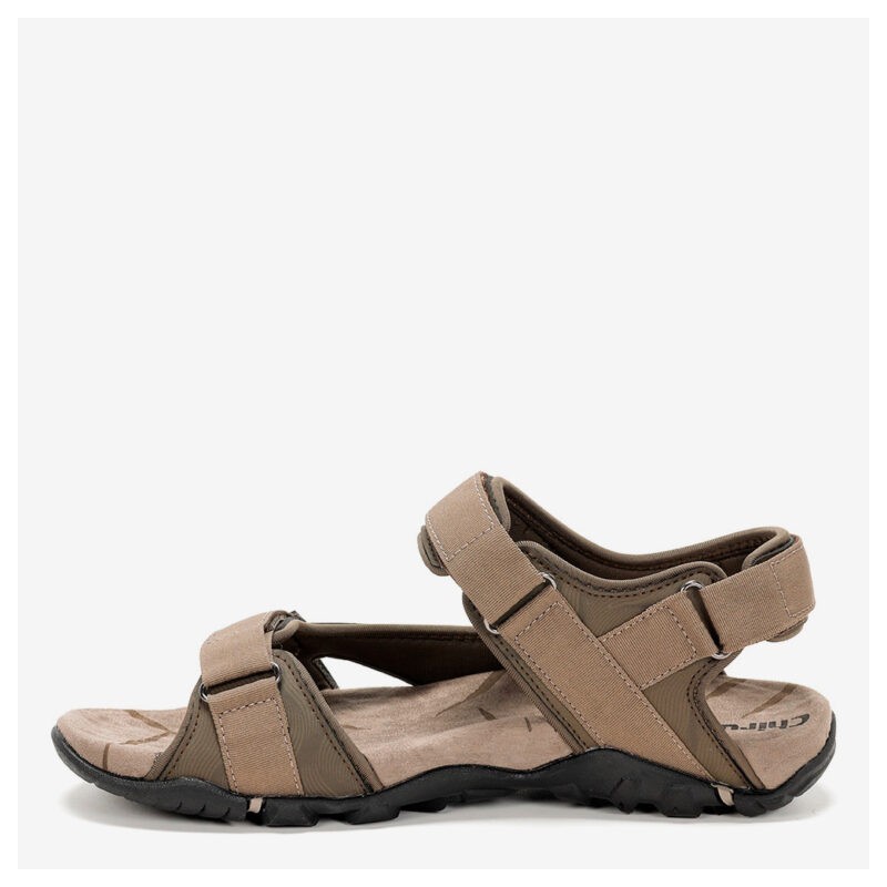 SANDALIA DOS VELCROS MARRON