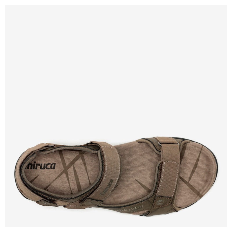 SANDALIA DOS VELCROS MARRON