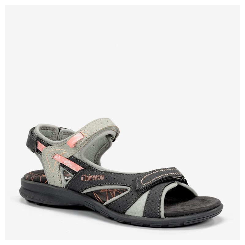 SANDALIA DOS VELCROS MARRON-BEIG