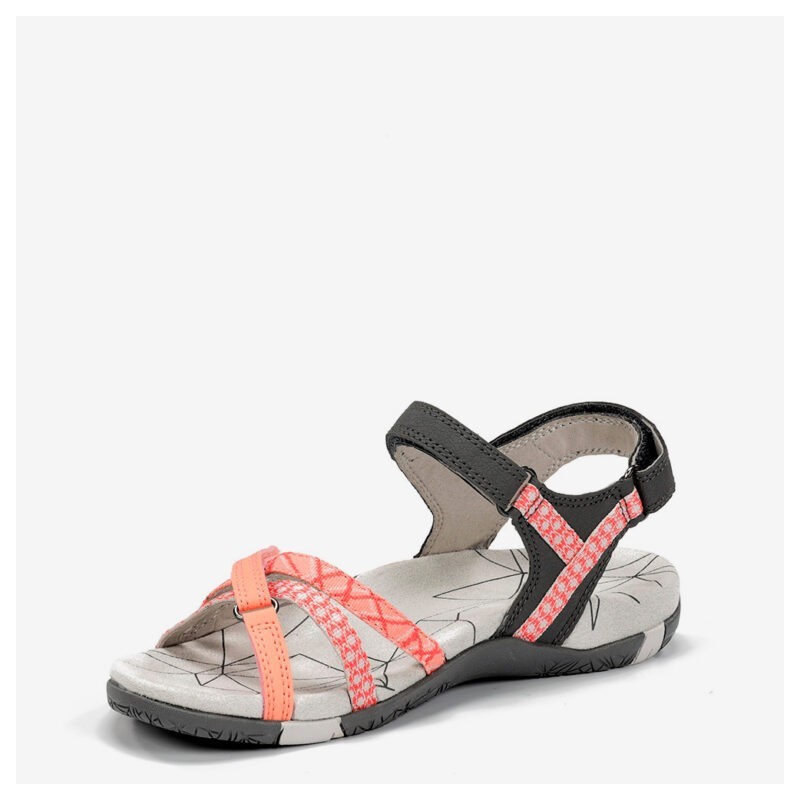 SANDALIA TIRAS COLORES NARANJA