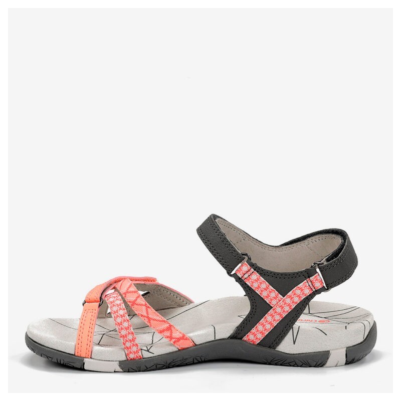 SANDALIA TIRAS COLORES NARANJA