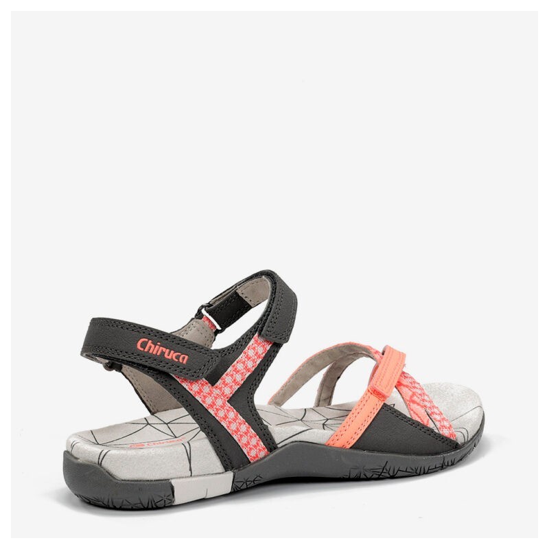 SANDALIA TIRAS COLORES NARANJA