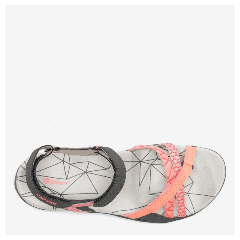 SANDALIA TIRAS COLORES NARANJA