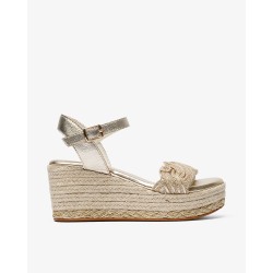 SANDALIA PLATAFORMA YUTE ORO