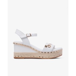 SANDALIA PLATAFORMA NAPA BLANCO