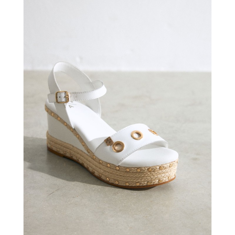 SANDALIA PLATAFORMA NAPA BLANCO