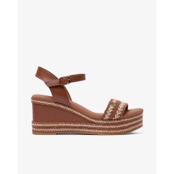 SANDALIA PLATAFORMA YUTE CUERO