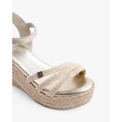 SANDALIA PLATAFORMA YUTE ORO