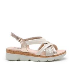 SANDALIA TIRAS CRUZADAS LINO