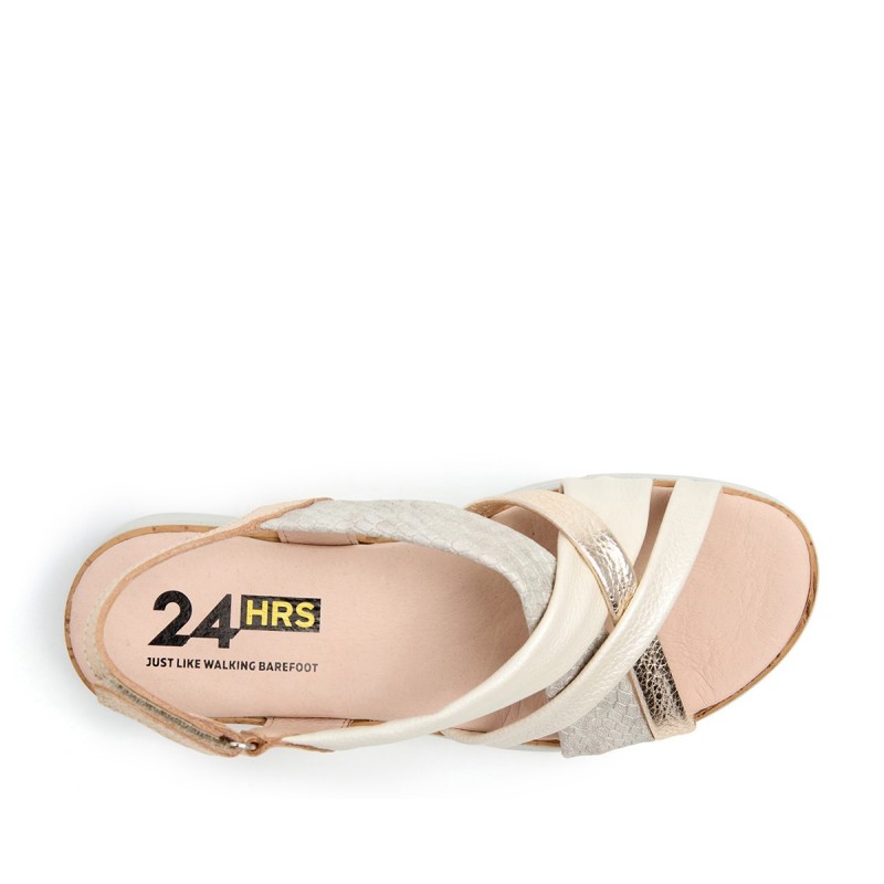 SANDALIA TIRAS CRUZADAS LINO