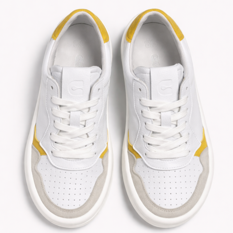 SNEAKER BAREFOOT BLANCO-AMARILLO