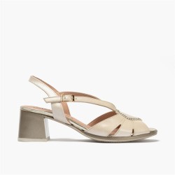 SANDALIA CRISTALES ORO