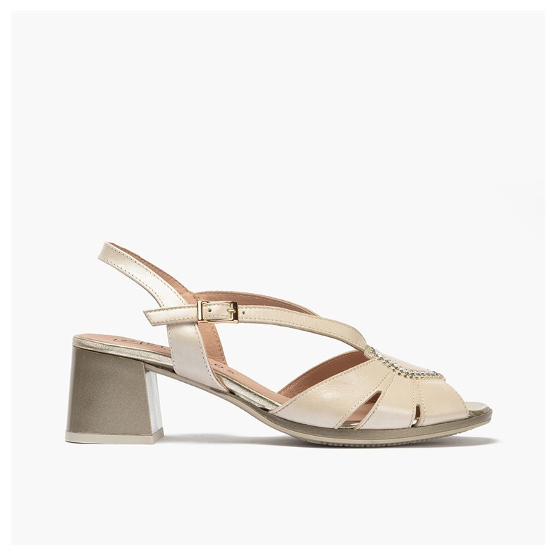 SANDALIA CRISTALES ORO