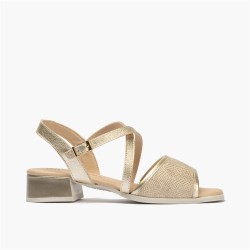 SANDALIA PALA TALON DE TIRA ORO