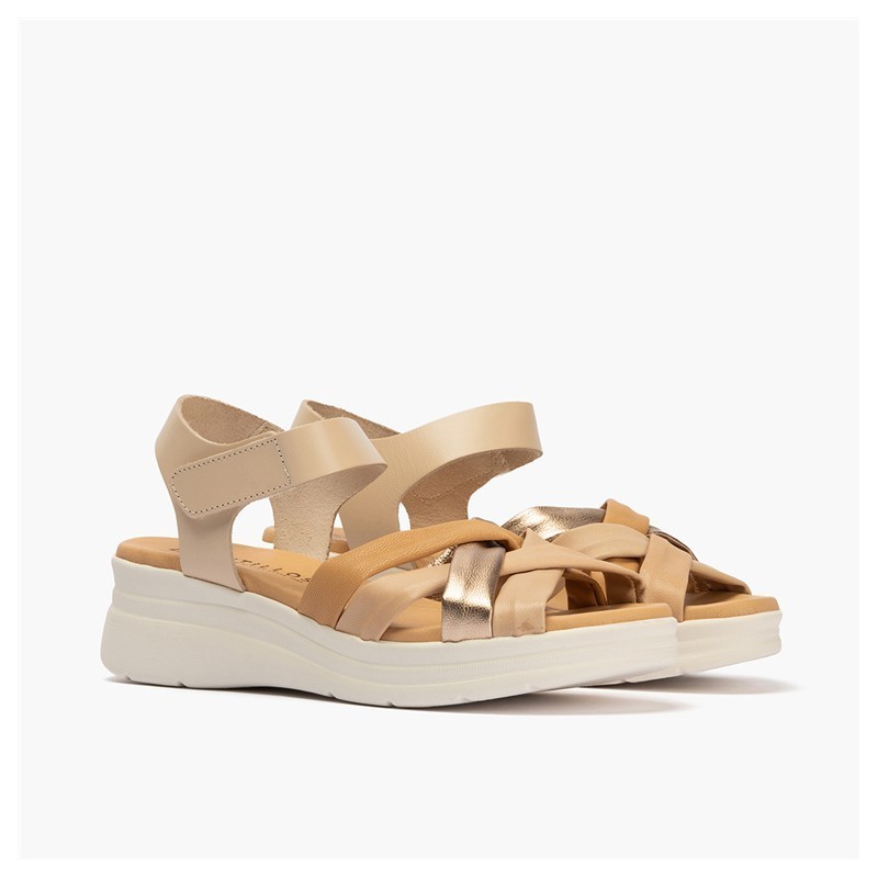 SANDALIA PALA TUBULARES CREMA