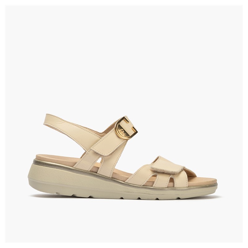 SANDALIA DOBLE VELCRO CREMA