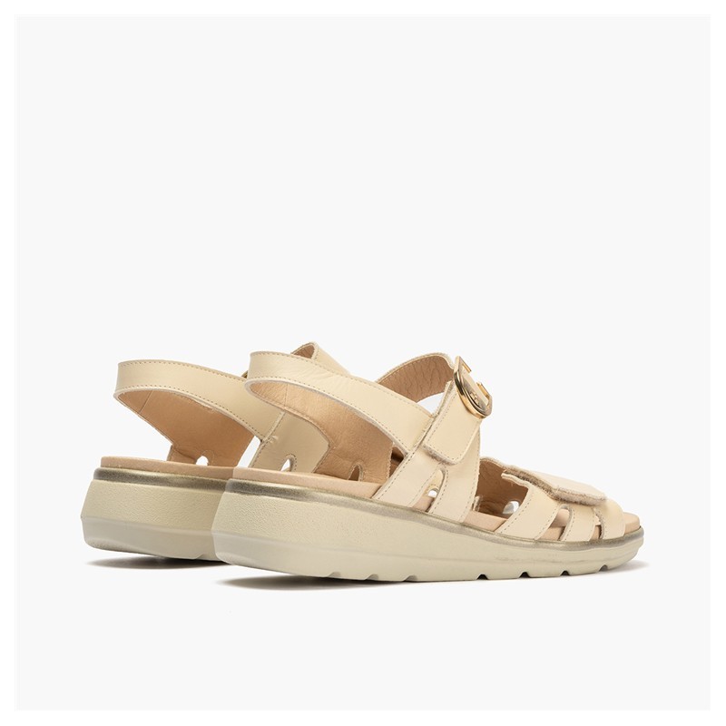 SANDALIA DOBLE VELCRO CREMA