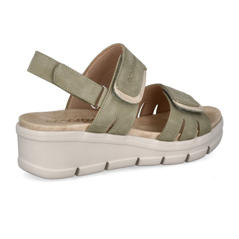 SANDALIA CONFORT DOBLE VELCRO VERDE