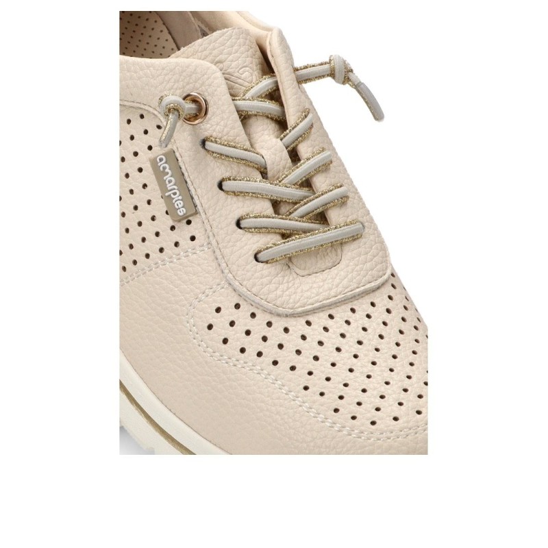 CASUAL PICADO CORDON ELASTICO BEIGE