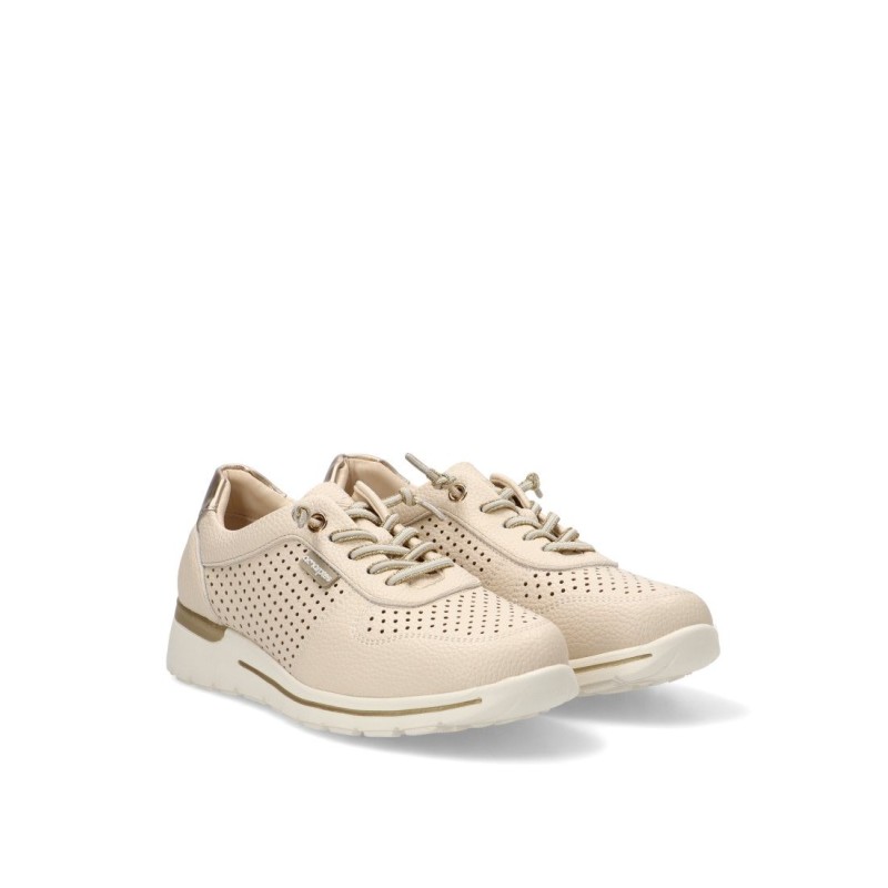 CASUAL PICADO CORDON ELASTICO BEIGE