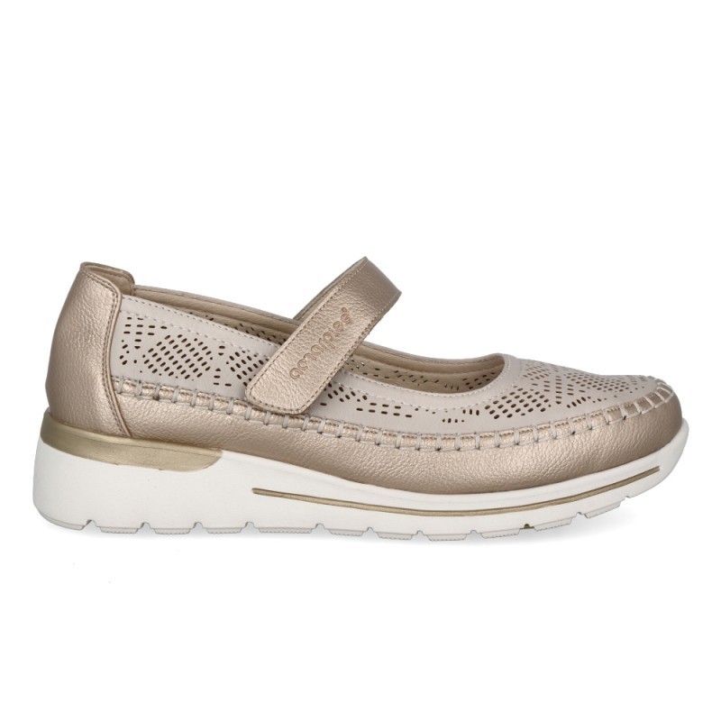 MERCEDITAS PICADO VELCRO PLATINO