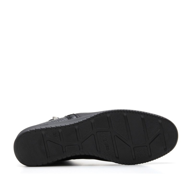 BOTIN CREMALLERA VISTA NEGRO