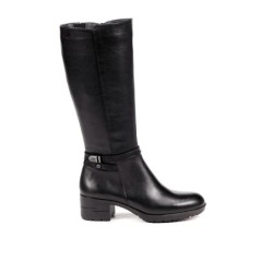 BOTA CORREA HEBILLA TOBILLO NEGRO