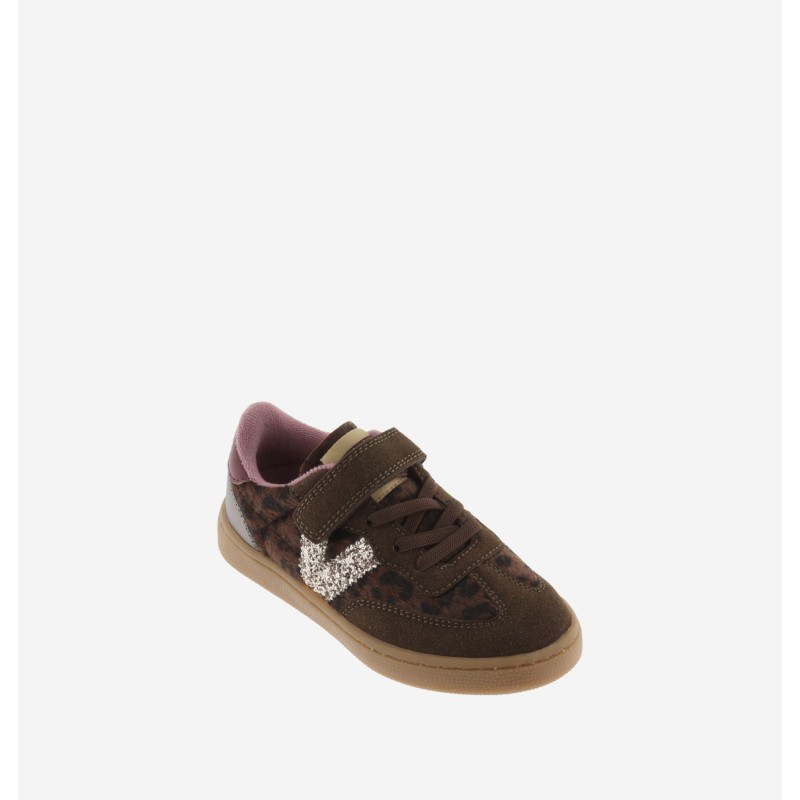 DEPORTIVO "V" ELASTICO Y VELCRO MARRON