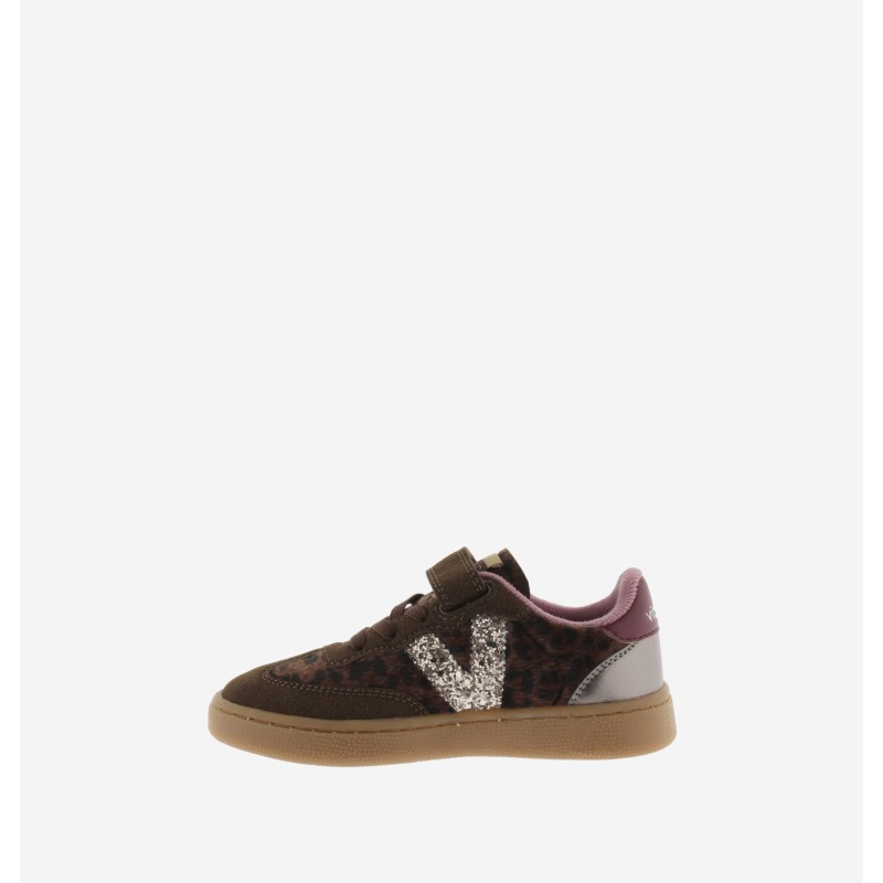 DEPORTIVO "V" ELASTICO Y VELCRO MARRON