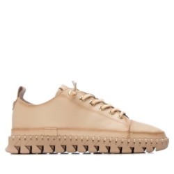 ZAPATO SPORT CORDONES PIEL BEIGE